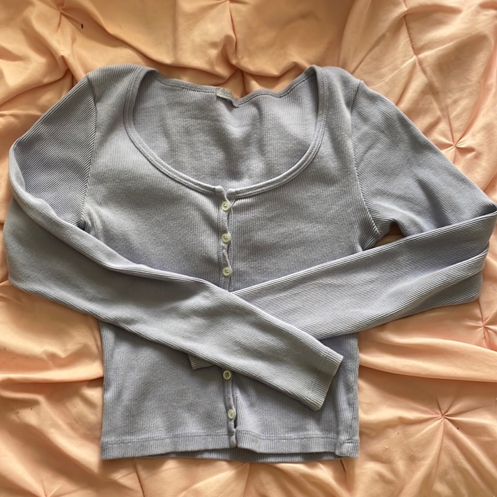 Brandy Millville long sleeved lilac shirt.